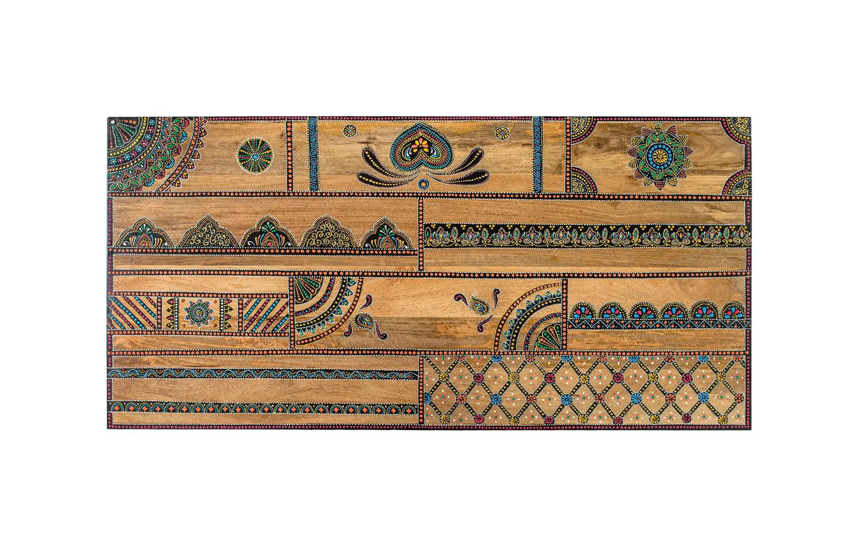 Giner and Colomer - Hand-Painted Mango Wood Headboard In Natural Finish