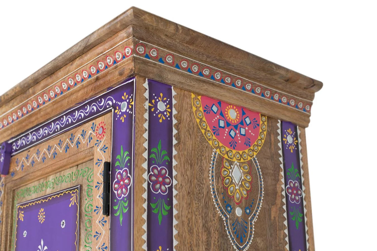 Giner and Colomer - Hand-Painted Mango Wood Wardrobe With Versatile Storage