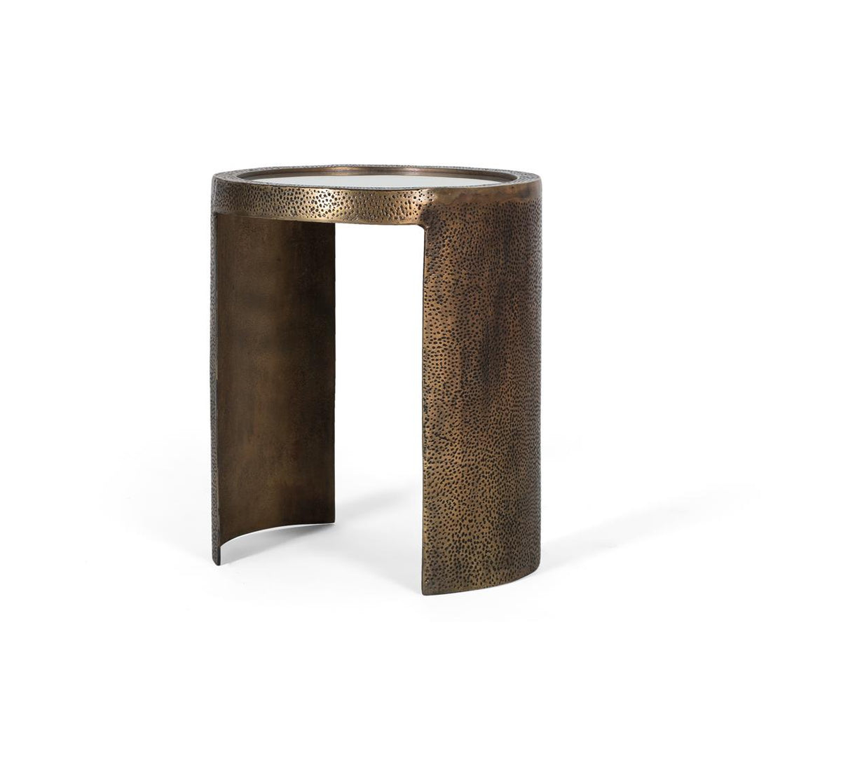 Giner and Colomer - Iron Corner Side Table With Mirrored Top