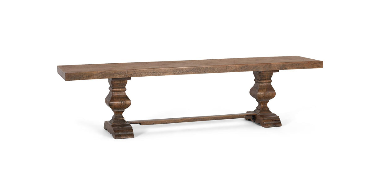 Giner and Colomer - Rustic Mango Wood Bench (Natural Finish)