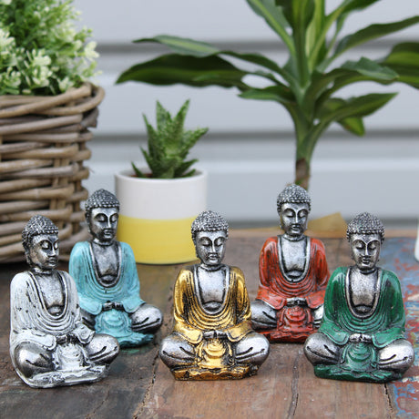 Silver Mini Buddha (Assorted Colours)