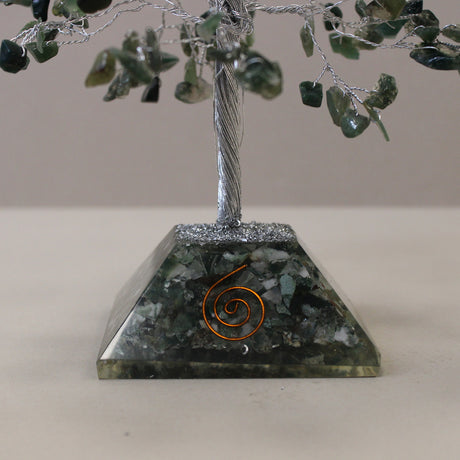 Gemstone Tree with Organite Base - 320 Stone - Moss Agate