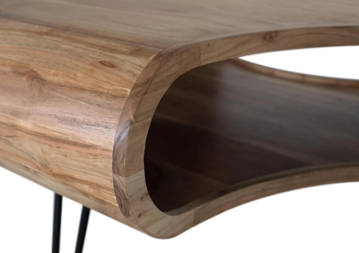 Giner and Colomer - Acacia Wood & Metal Coffee Table With Magazine Rack