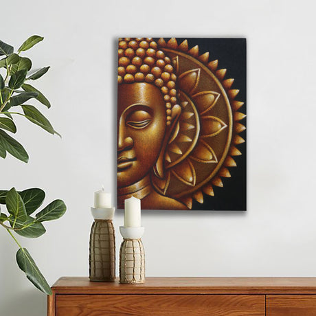 Gold Half Buddha Mandala 60x80cm