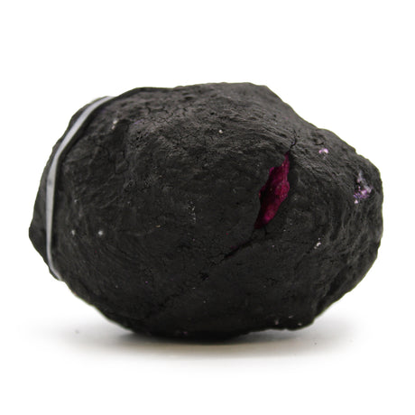 Coloured Calsite Geodes - Black Rock - Dark Red / Pink