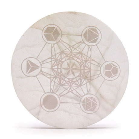 Large Charging Plate 18cm - Sacred Geometry