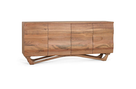 Giner and Colomer - 4-Door Acacia Sideboard With Wavy Detailing