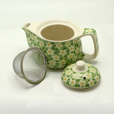 Small Herbal Teapot - Green Daisey