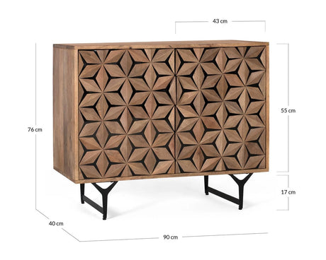 Giner and Colomer - Mango Wood & Metal 2-Door Sideboard
