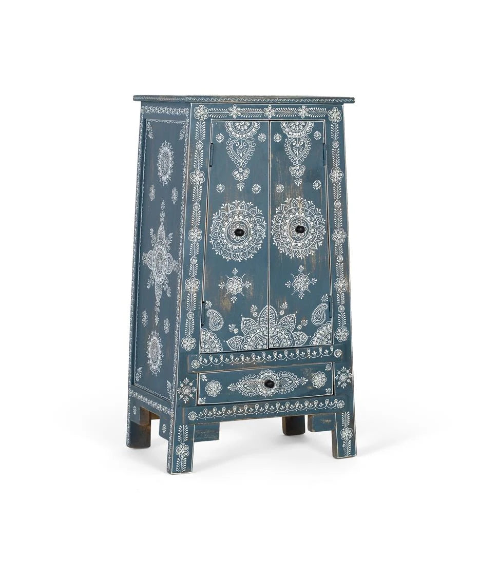 Giner and Colomer - Auxiliary Mango & MDF Furniture (2 Doors, 1 Drawer, Hand-Painted)