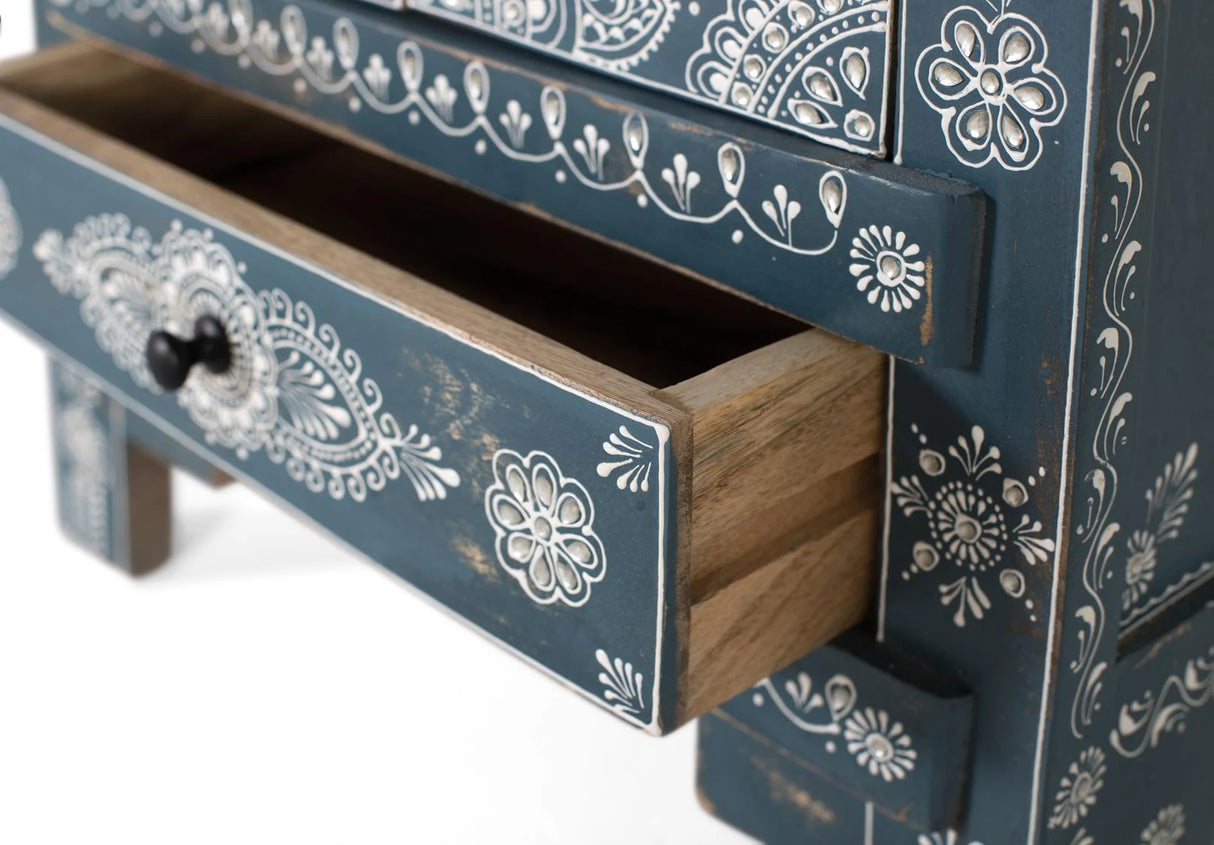 Giner and Colomer - Auxiliary Mango & MDF Furniture (2 Doors, 1 Drawer, Hand-Painted)