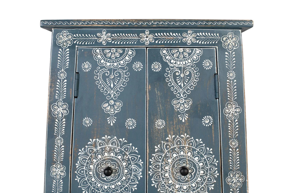 Giner and Colomer - Auxiliary Mango & MDF Furniture (2 Doors, 1 Drawer, Hand-Painted)