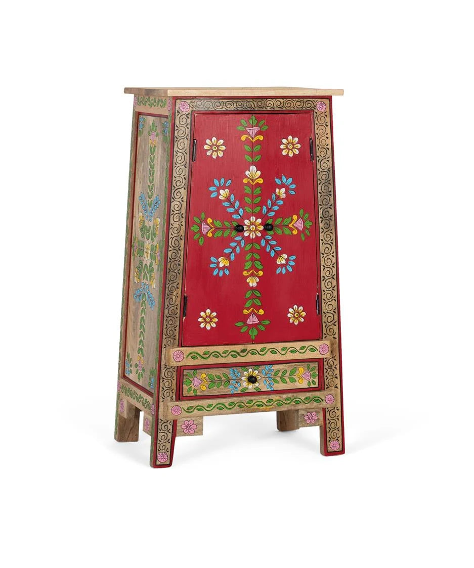Giner and Colomer - Auxiliary Mango & MDF Furniture (2 Doors, 1 Drawer, Hand-Painted)