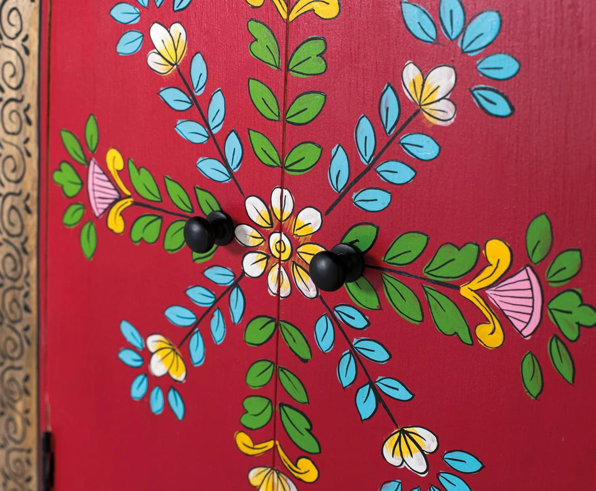 Giner and Colomer - Auxiliary Mango & MDF Furniture (2 Doors, 1 Drawer, Hand-Painted)