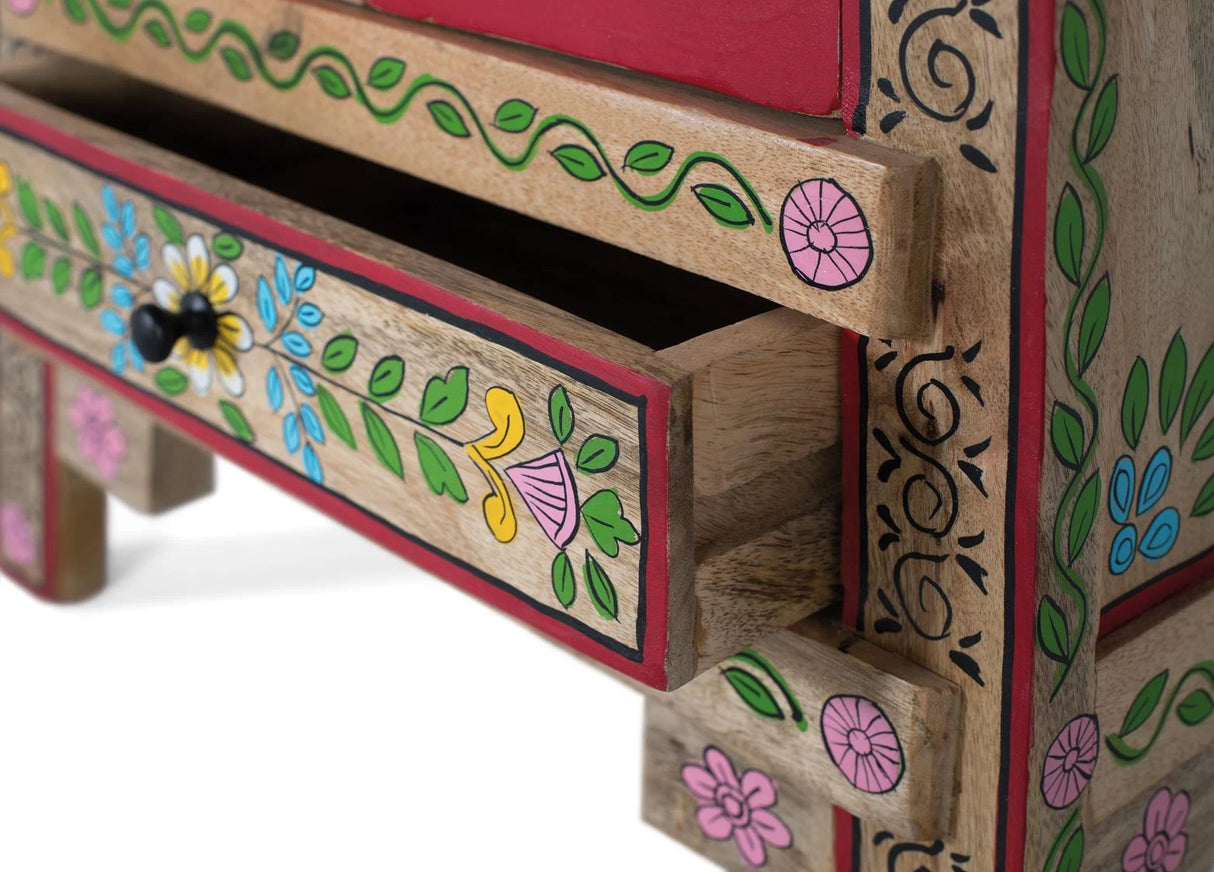 Giner and Colomer - Auxiliary Mango & MDF Furniture (2 Doors, 1 Drawer, Hand-Painted)