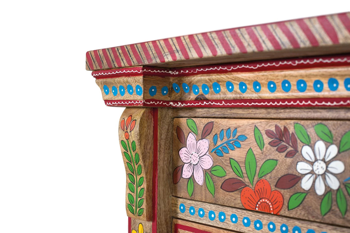 Giner and Colomer - Hand-Painted Mango Wood 3-Drawer Chest (Robust Design)