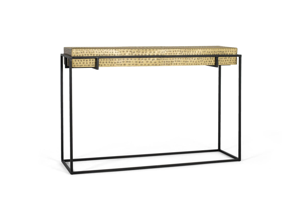 Giner and Colomer - Industrial Hall Console With Die-Cut Gold Top