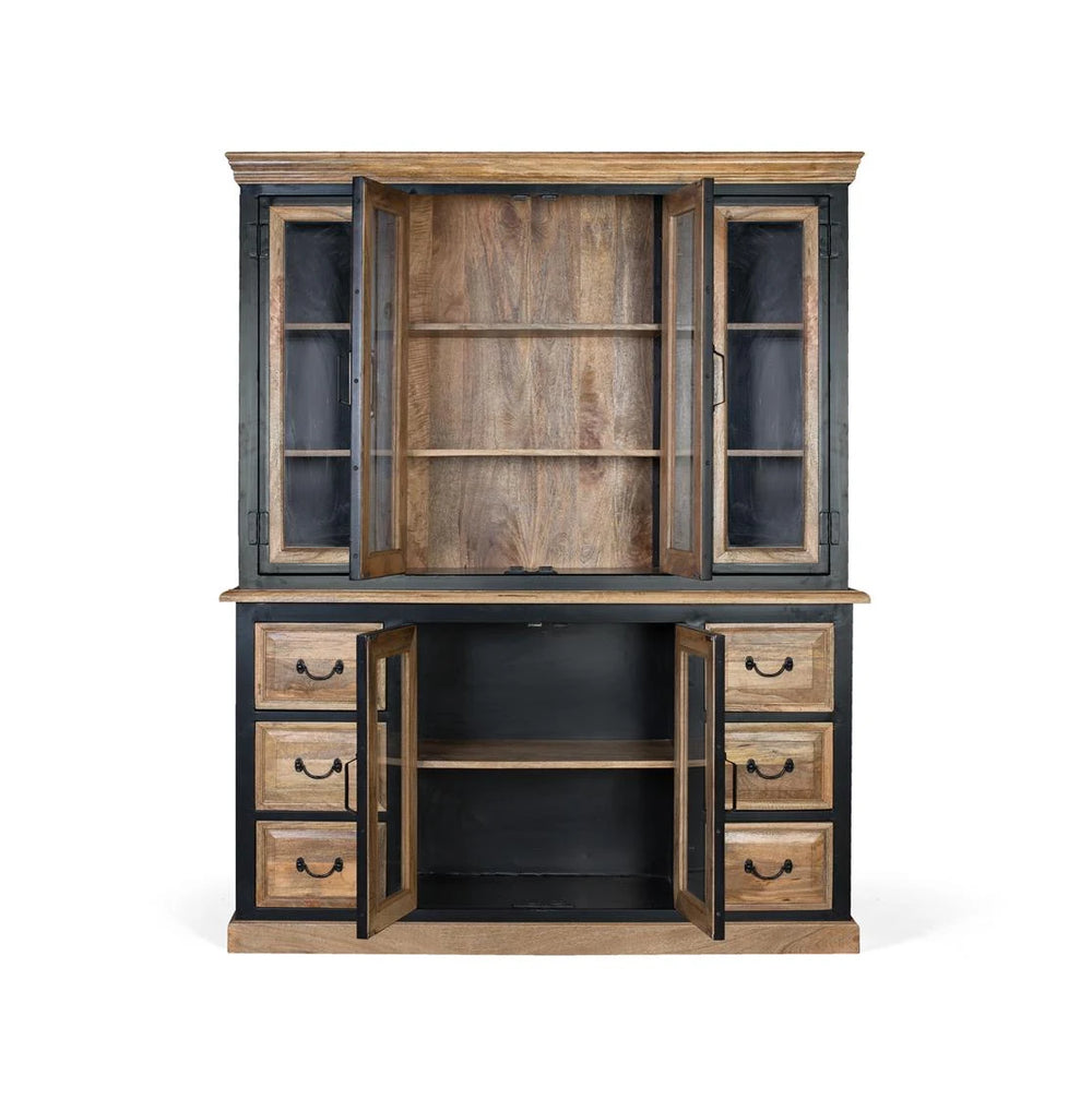 Giner and Colomer - Industrial Cupboard (2 Modules, 4 Glass Doors Above, 6 Drawers Below)