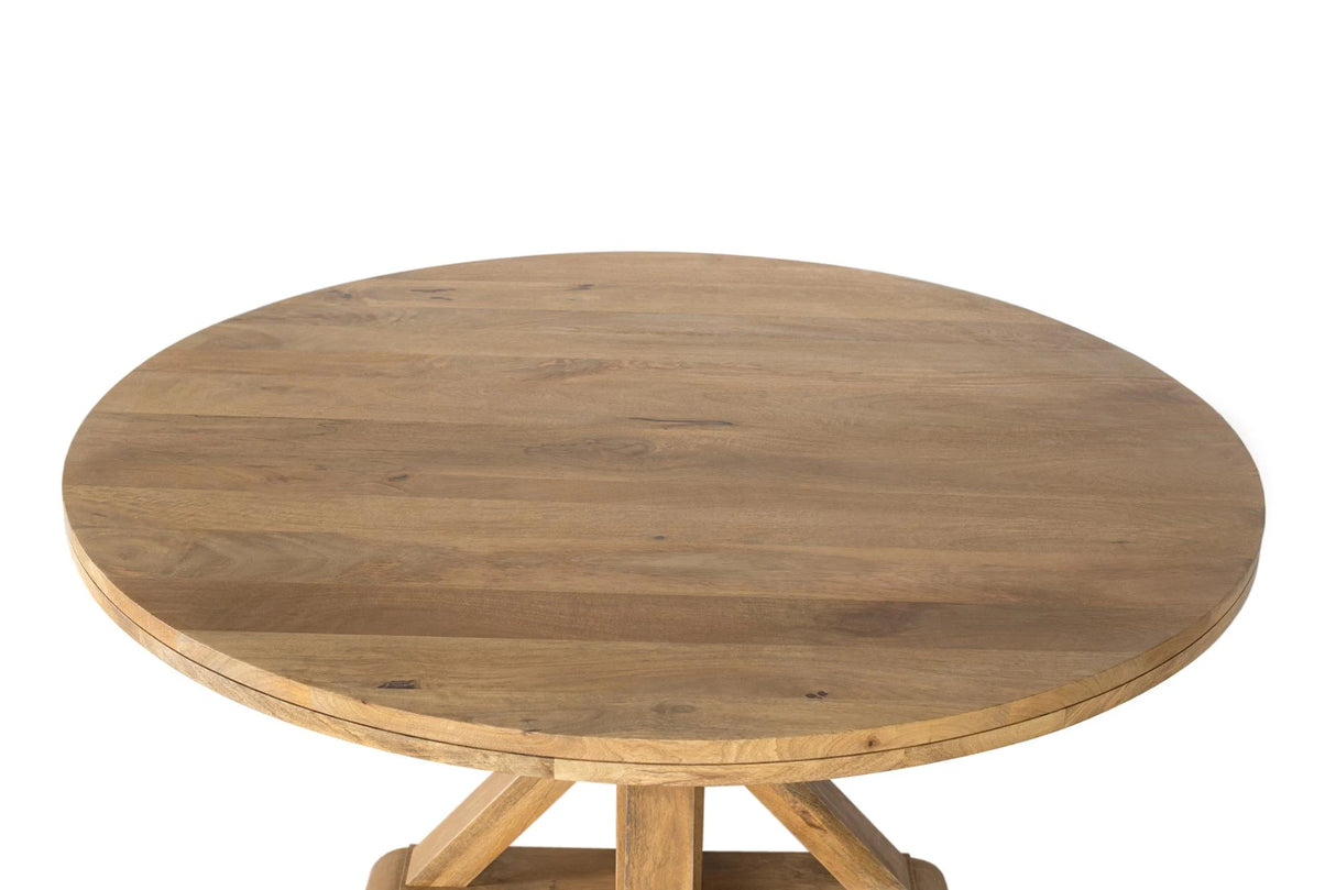 Giner and Colomer - Round Mango Wood Table For 10 With Double-Edge Top
