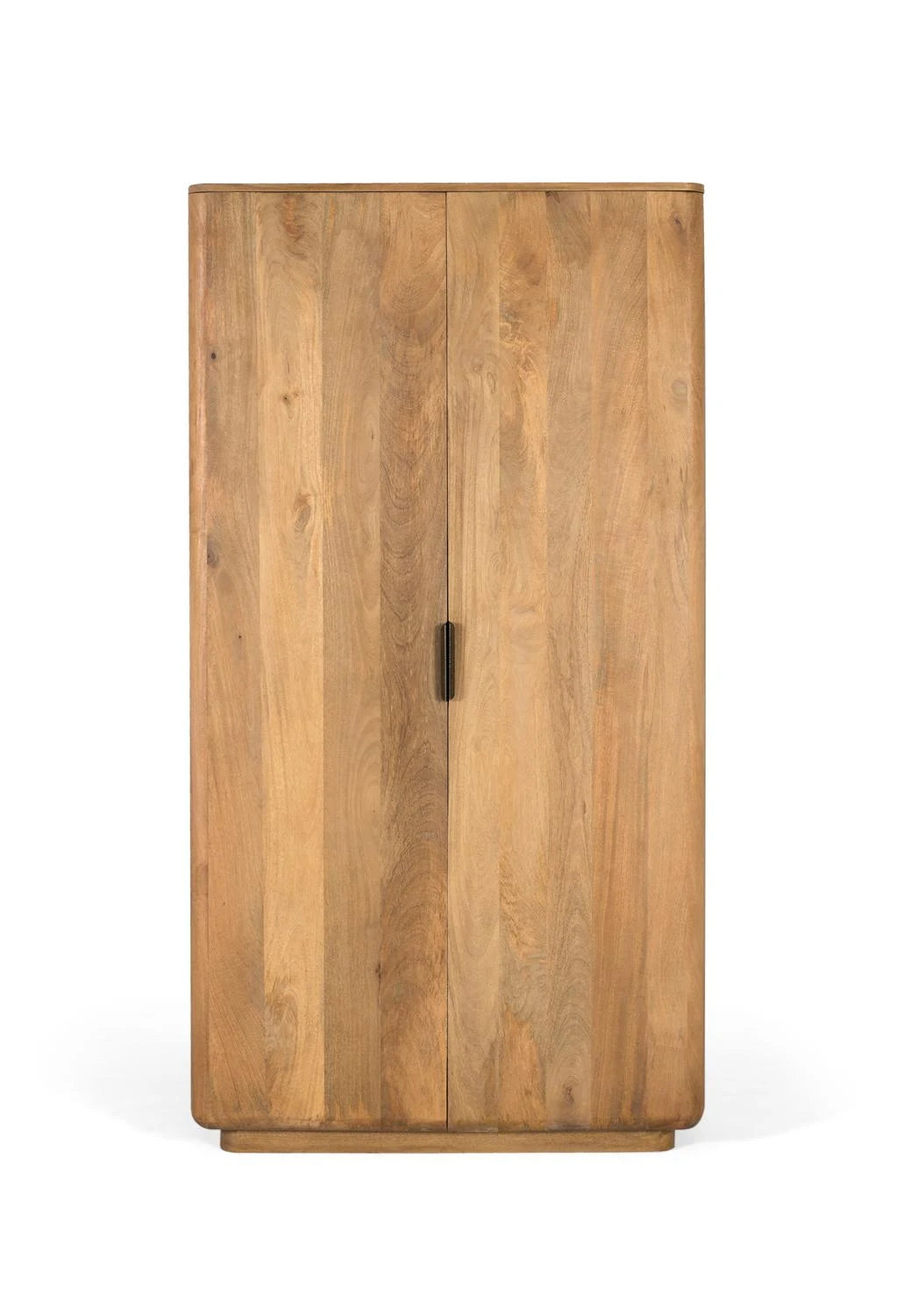 Giner and Colomer - Mango Wood Wardrobe (2 Doors, Natural Finish, Shelves & Rail)