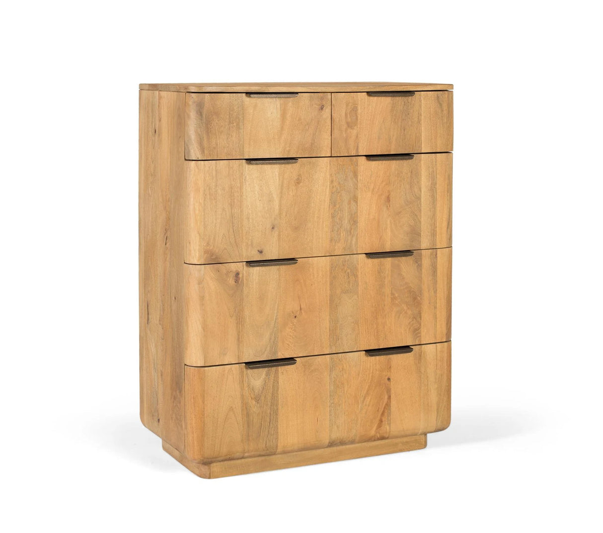 Giner and Colomer - Tall 5-Drawer Mango Wood Chest (Metal Guides, 2 Small, 3 Large)