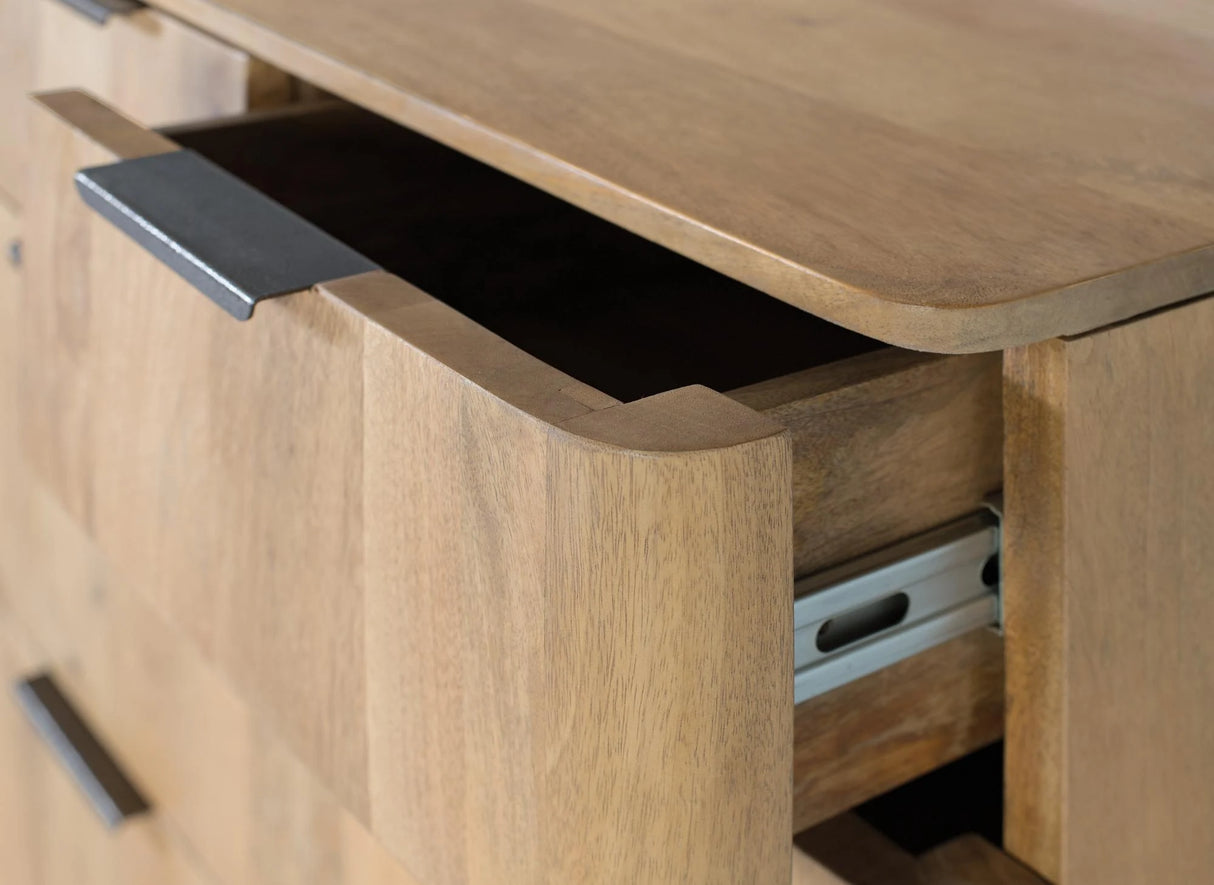 Giner and Colomer - Tall 5-Drawer Mango Wood Chest (Metal Guides, 2 Small, 3 Large)