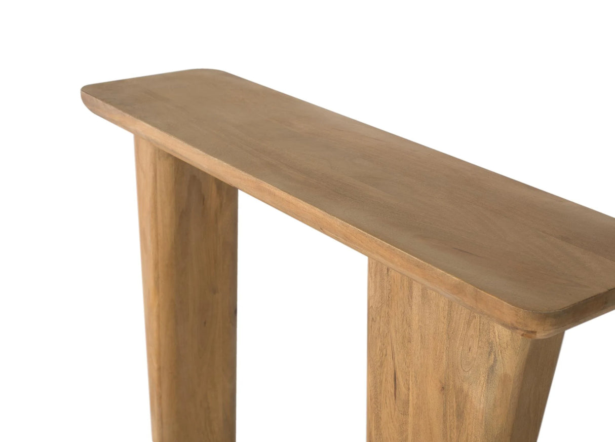 Giner and Colomer - Modern Mango Wood Console (120 x 30 x 86) With Rounded Edges