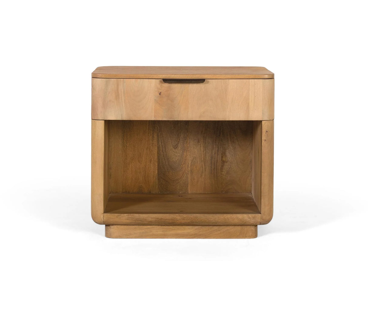 Giner and Colomer - Mango Wood Coffee Table (1 Drawer, Open Space) With Rounded Corners