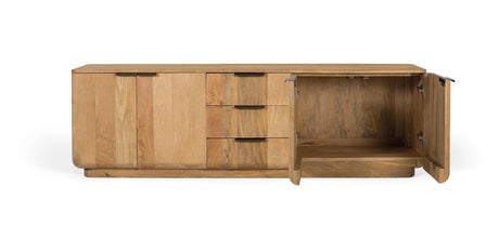Giner and Colomer - Mango Wood Sideboard (4 Doors, 3 Drawers) With Rounded Corners