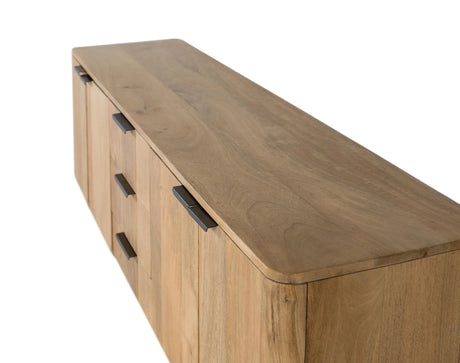 Giner and Colomer - Mango Wood Sideboard (4 Doors, 3 Drawers) With Rounded Corners