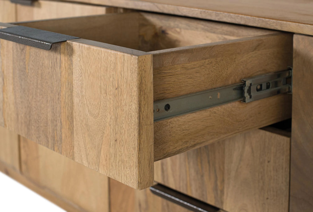 Giner and Colomer - Mango Wood Sideboard (4 Doors, 3 Drawers) With Rounded Corners