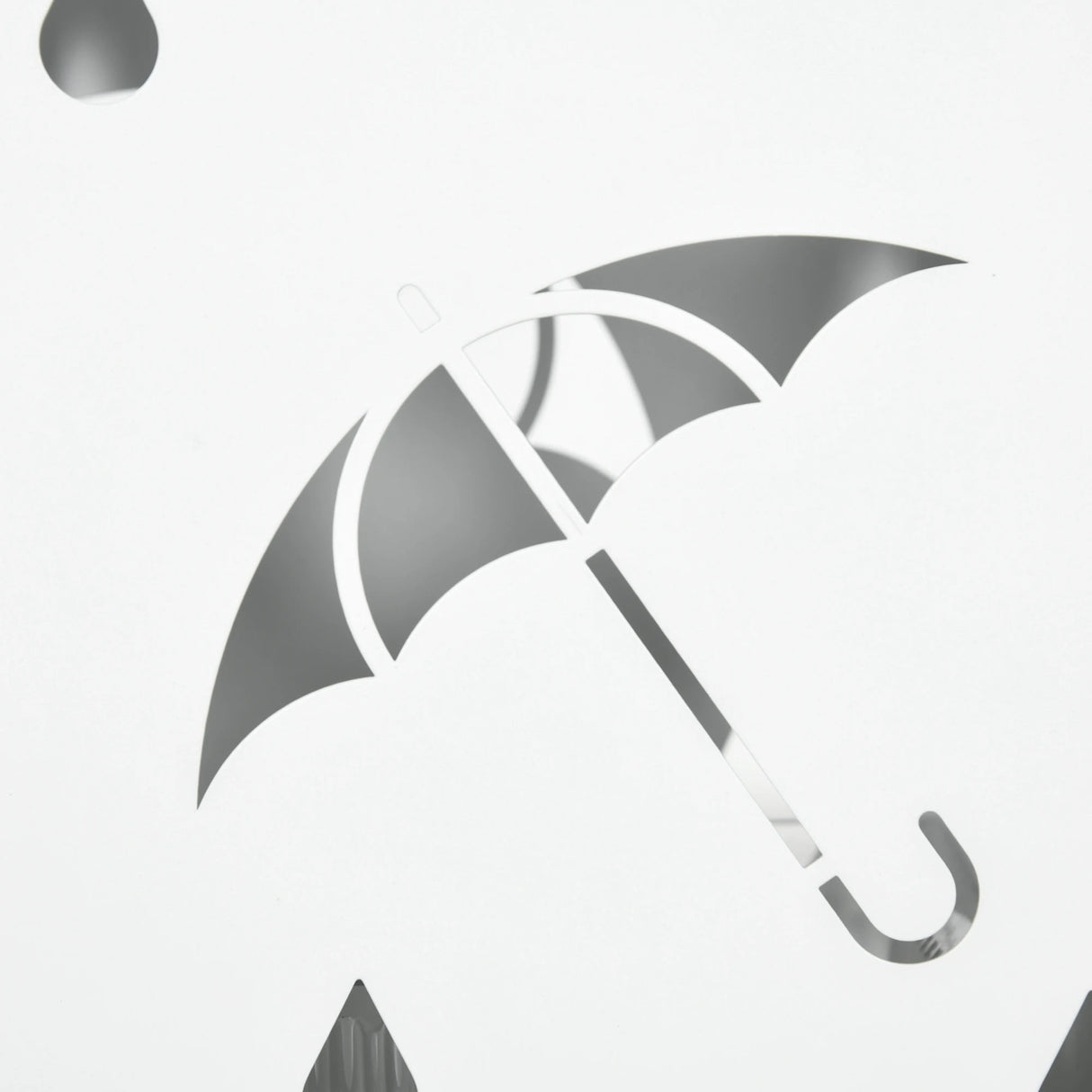 HOMCOM Six-Umbrella Steel Holder Stand - White