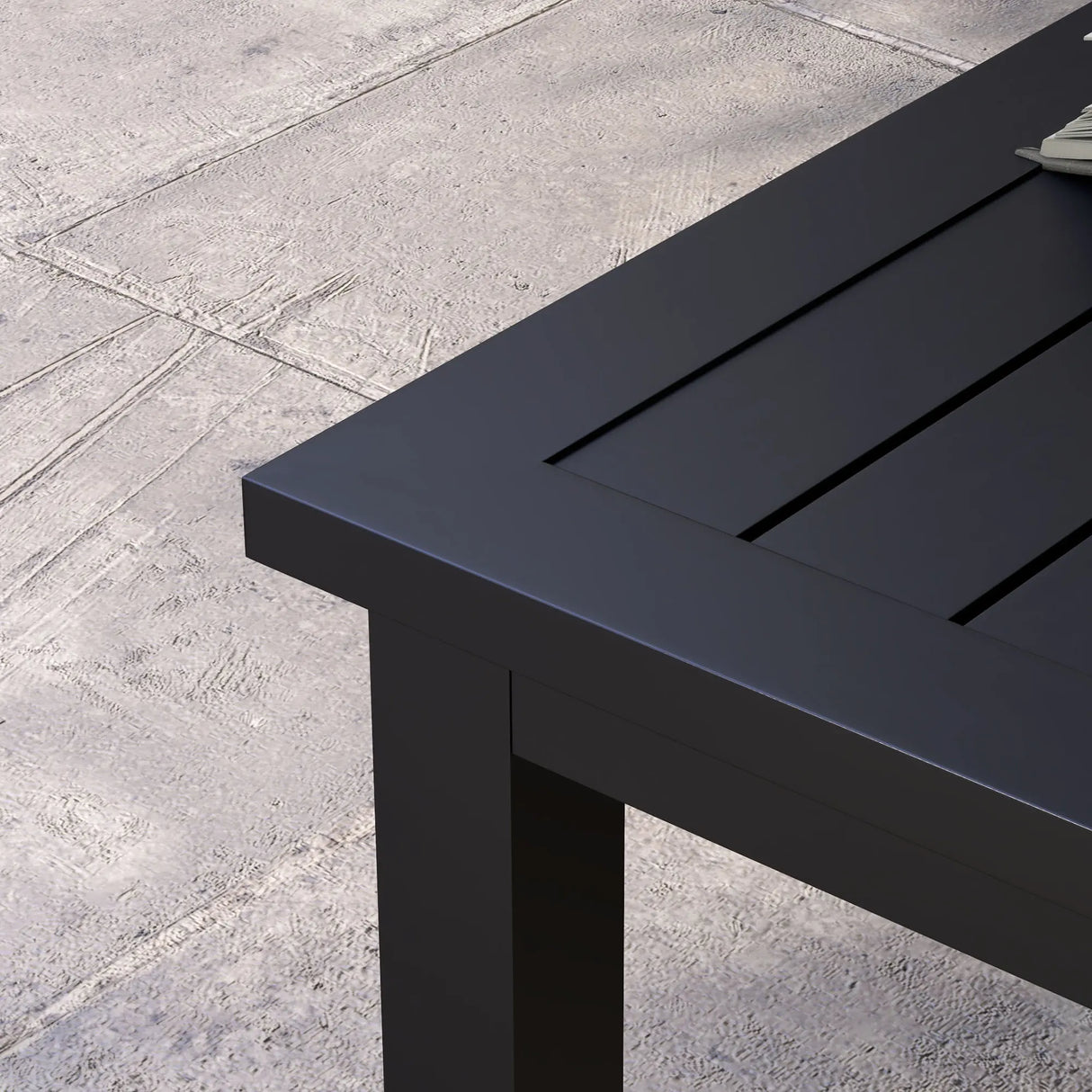 Outsunny 100cm x 60cm Aluminium Outdoor Coffee Table - Black