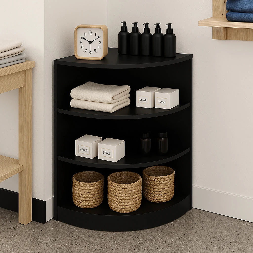 Retail Shop Corner Counter LM60 - Black
