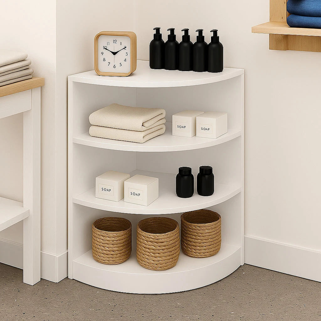 Retail Shop Corner Counter LM60 - White