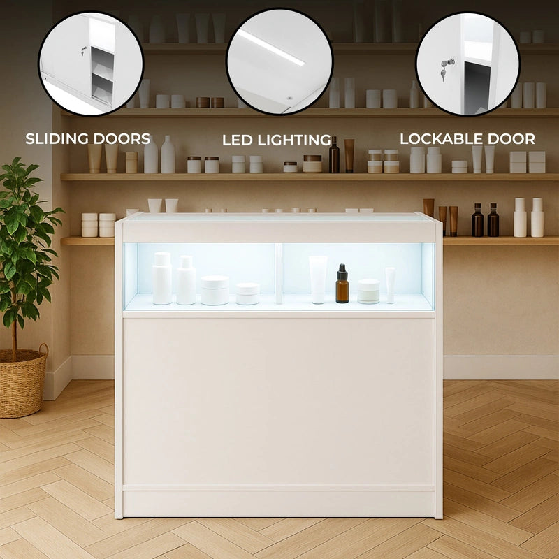 LED Retail Shop Counter B900 - White