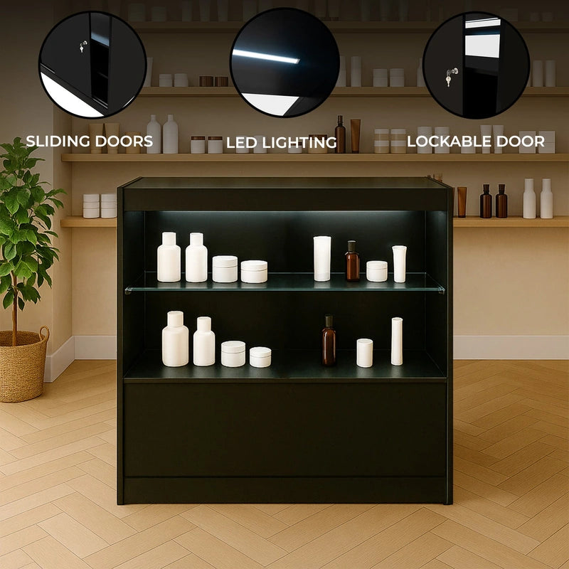 LED Retail Shop Counter C900 - Black