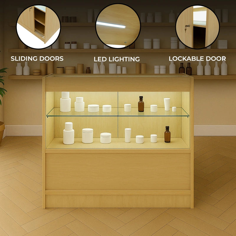 LED Retail Shop Counter C900 - Maple
