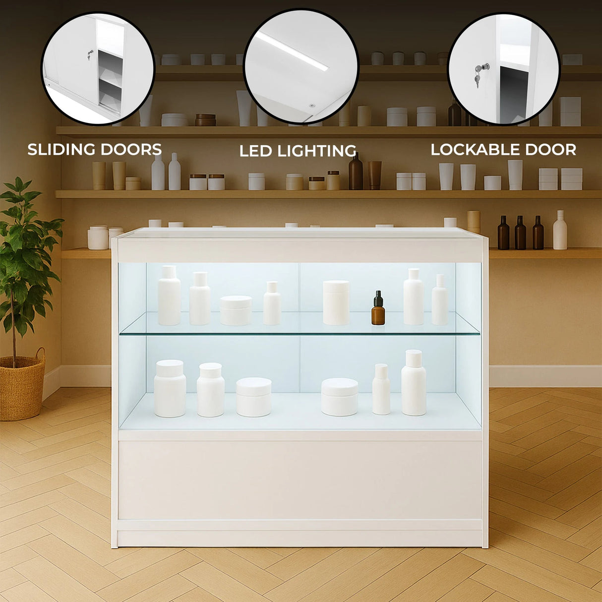 LED Retail Shop Counter C900 - White