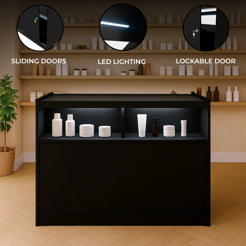 LED Retail Shop Counter B1200 - Black