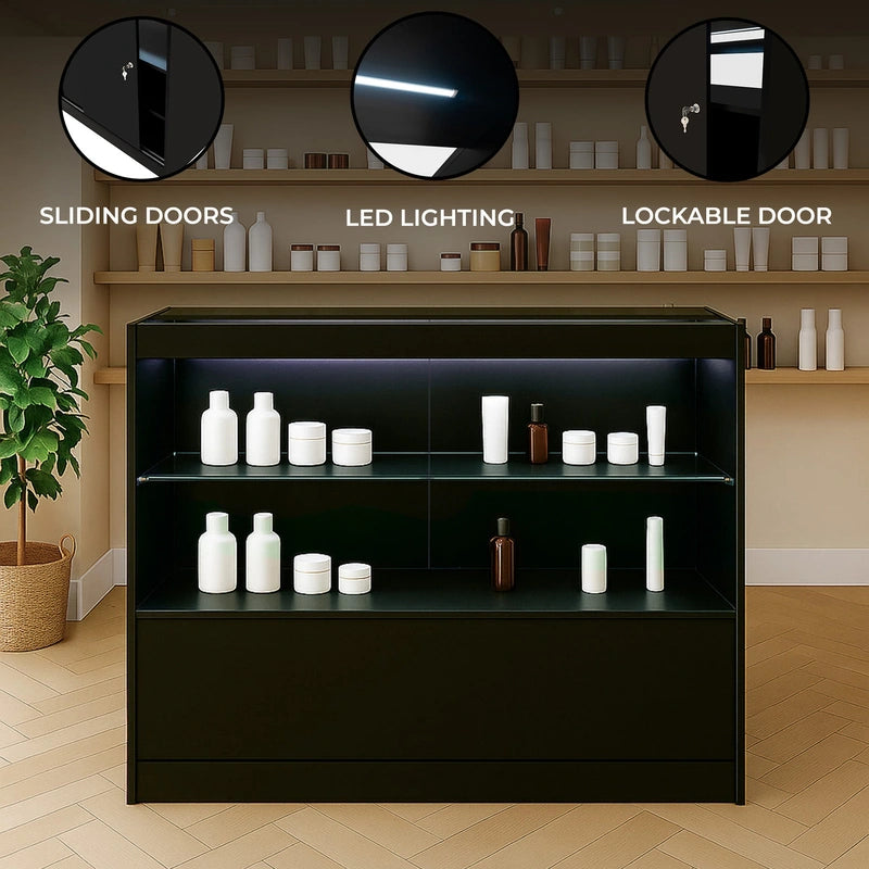 C1200 LED Shop Counter Black