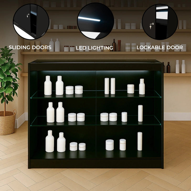 LED Retail Shop Counter K1200 - Black