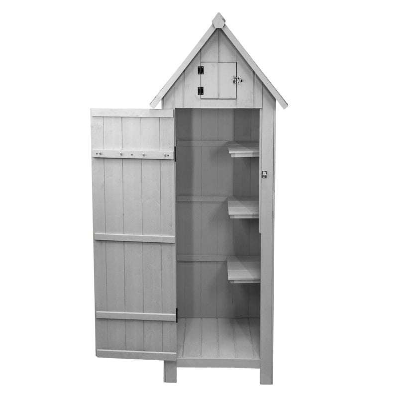 Wooden Garden Shed Light Grey