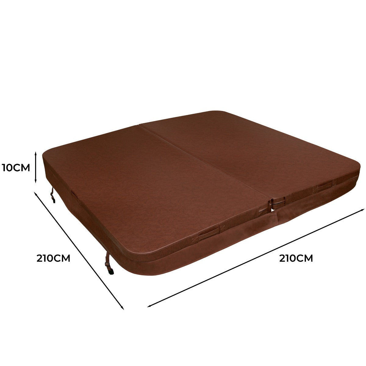 2.1m Hot Tub Spa Cover Brown