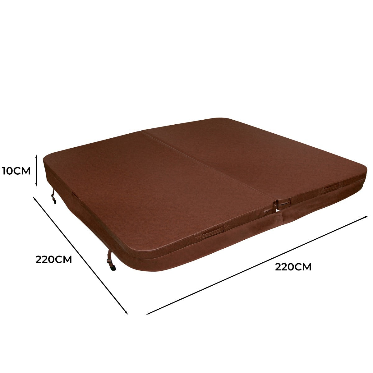 2.2m Hot Tub Spa Cover Brown