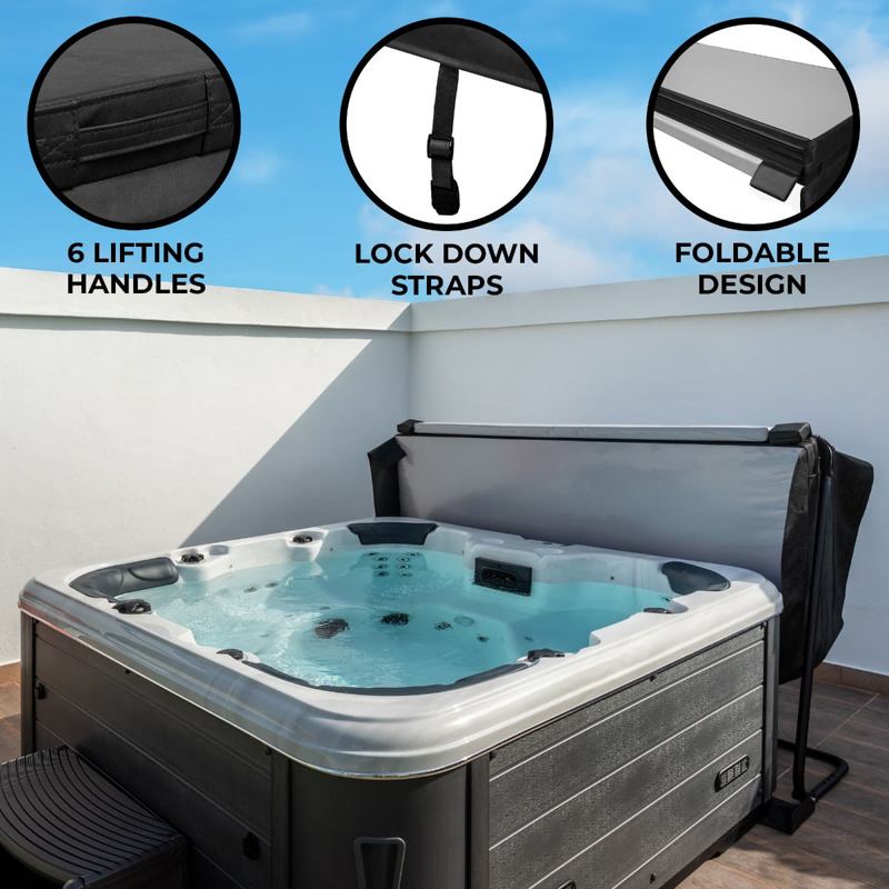 2.2m Hot Tub Spa Cover Black