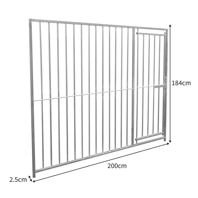 2m Dog Run Panel With Door 8cm Bar Spacing