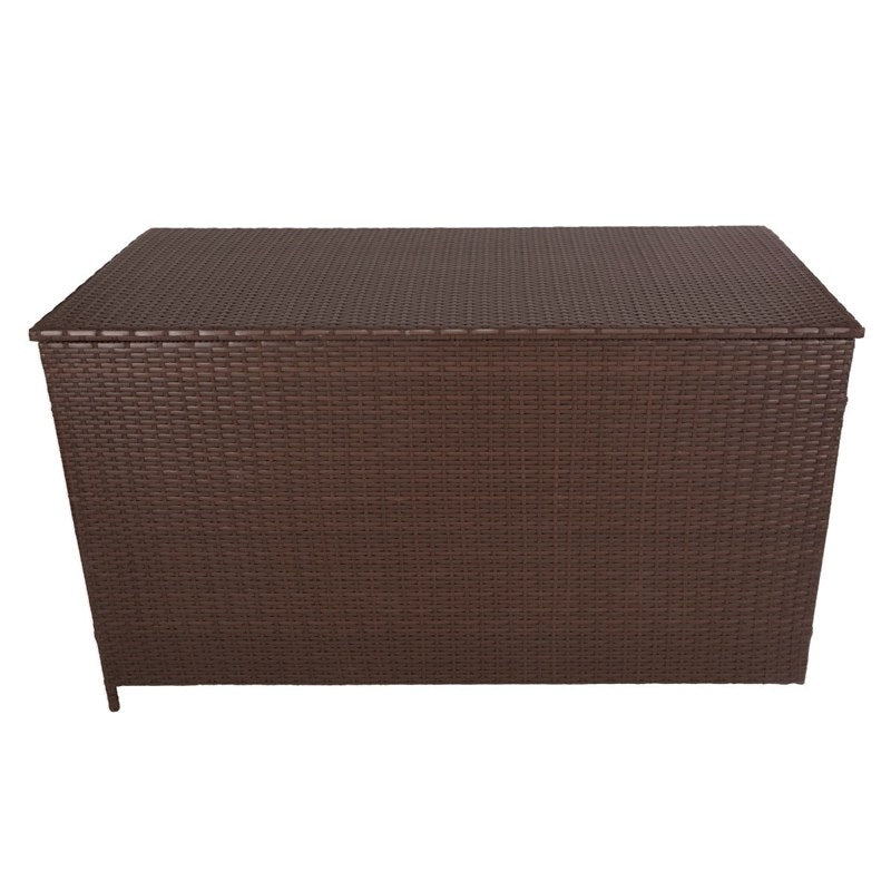Rattan Cushion Storage Box 582L - Brown