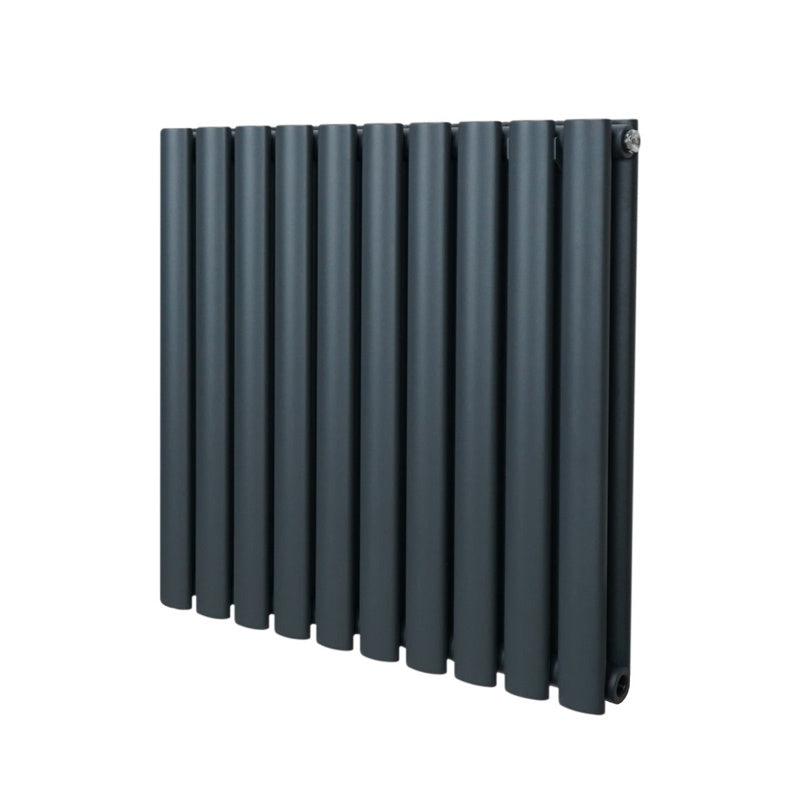 Oval Column Radiator 600mm x 600mm - Anthracite Grey