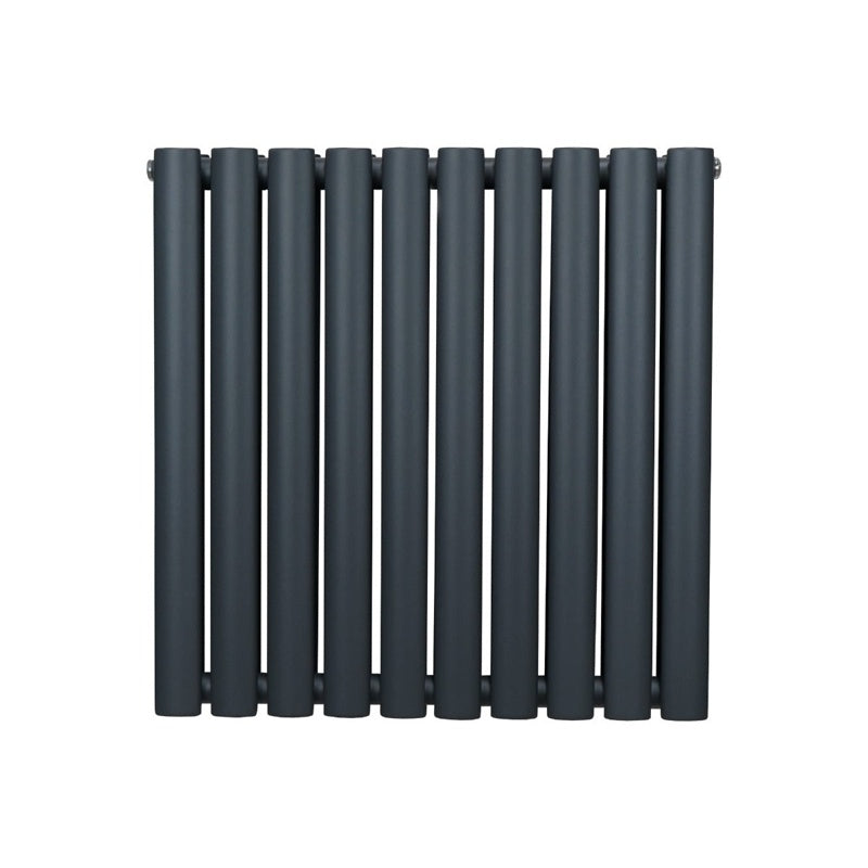 Oval Column Radiator 600mm x 600mm - Anthracite Grey